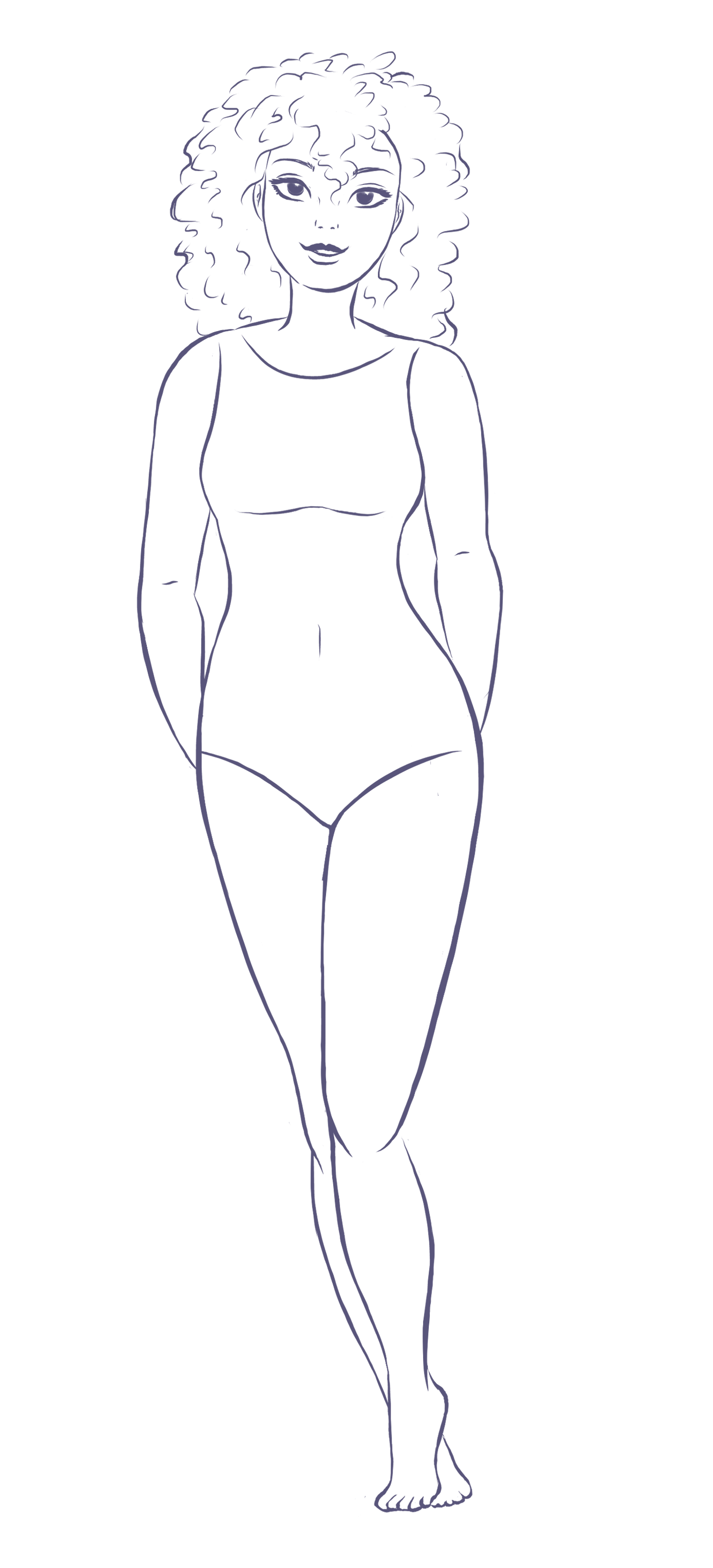 Modelo cuerpo muy curvo