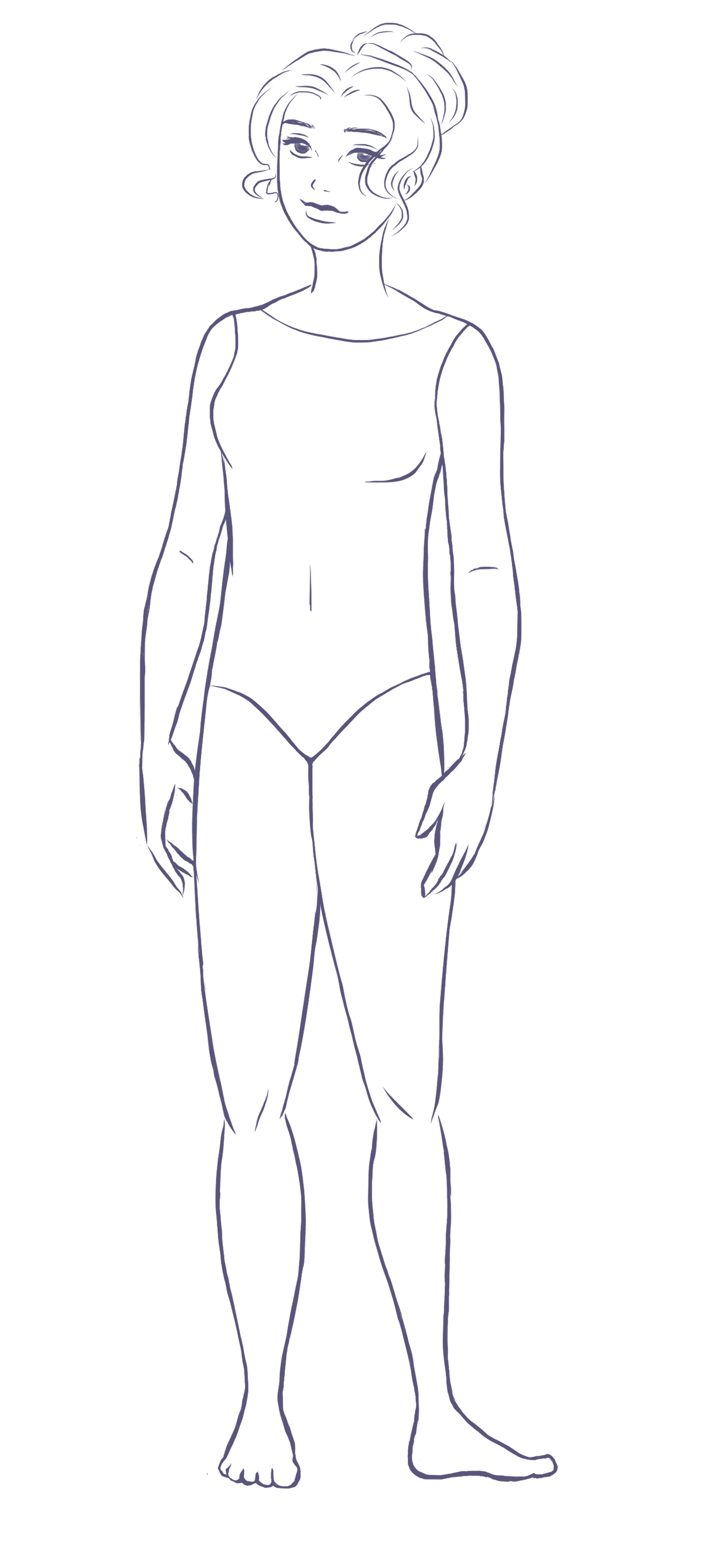 Modelo cuerpo suave recto